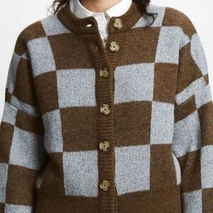 Rita Row Checkered Cardigan